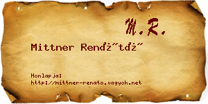 Mittner Renátó névjegykártya