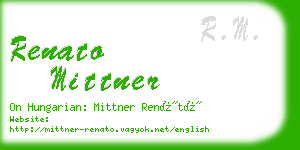 renato mittner business card